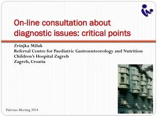On-line consultation about diagnostic issues: critical points