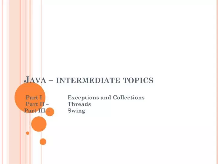 java intermediate topics