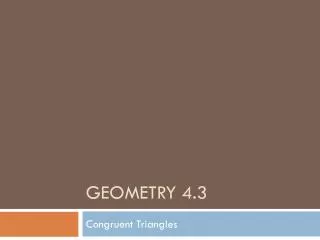 Geometry 4.3