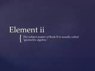 Element ii