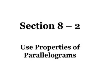 Section 8 – 2