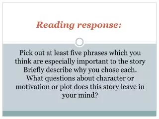 reading response