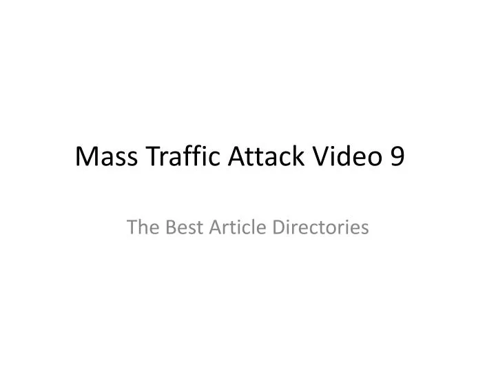 mass traffic attack video 9