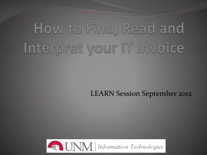 how to find read and interpret your it invoice