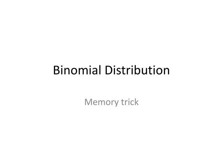 binomial distribution