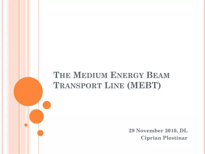 the medium energy beam transport line mebt