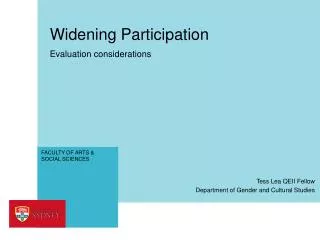 Widening Participation