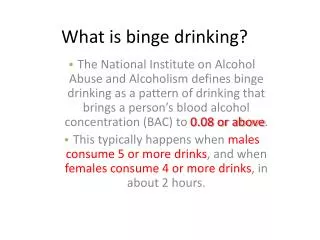 what is binge drinking