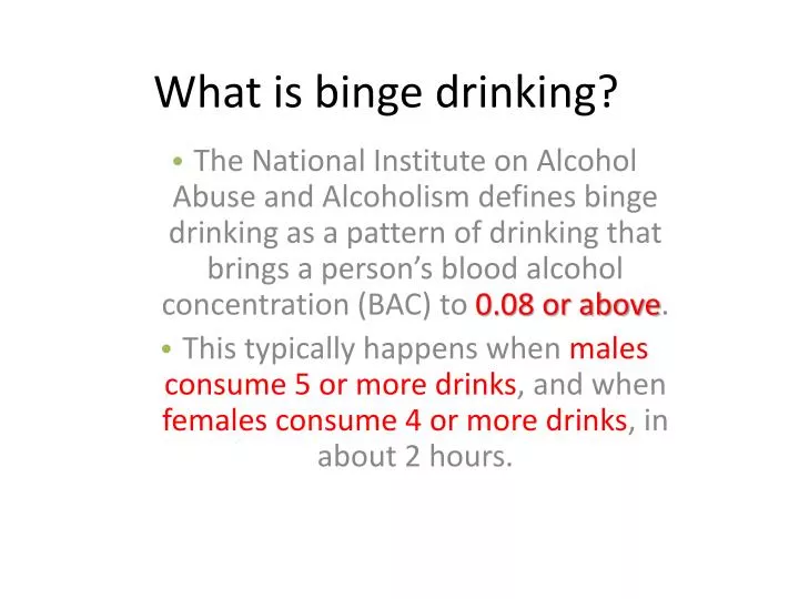 what is binge drinking