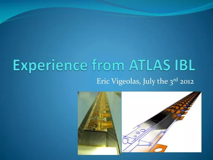 experience from atlas ibl