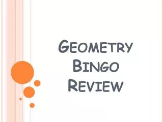 Geometry Bingo Review