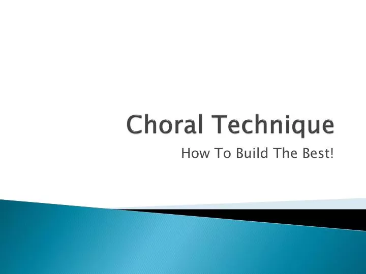 choral technique