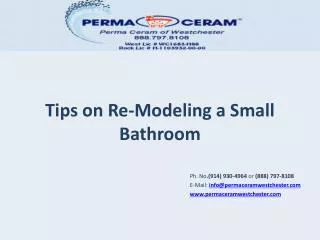 Tips on Re-Modeling a Small Bathroom