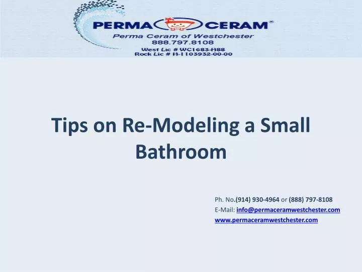 tips on re modeling a small bathroom