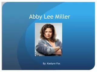 Abby Lee Miller