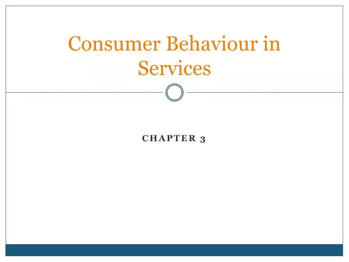 consumer behaviour in services