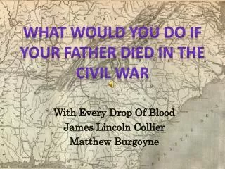 With Every Drop Of Blood James Lincoln Collier Matthew Burgoyne