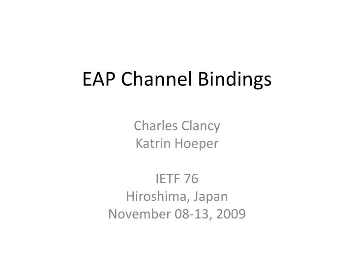 eap channel bindings