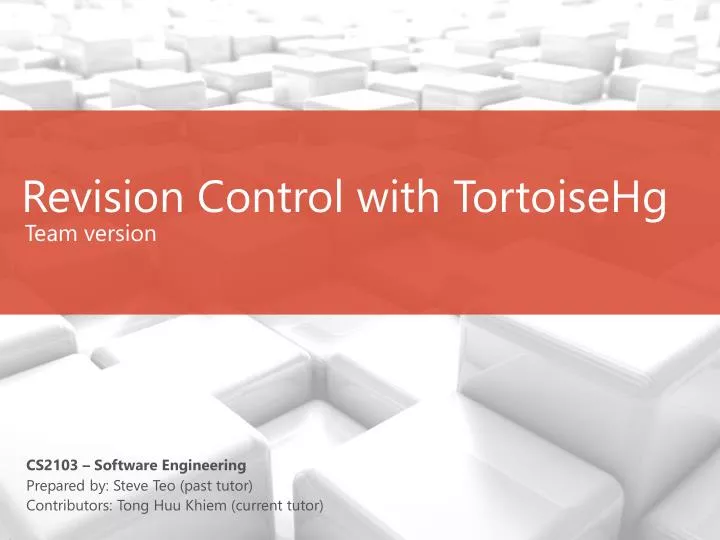 revision control with tortoisehg