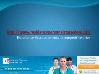 Residency Personal Statement