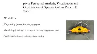 pavo : P erceptual A nalysis, V isualization and O rganization of Spectral Colour Data in R