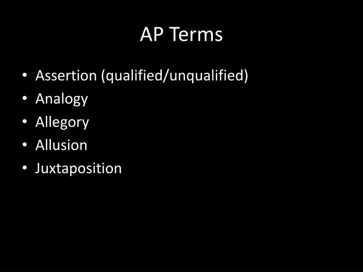 ap terms