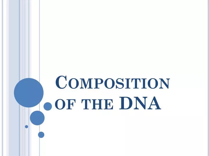 composition of the dna