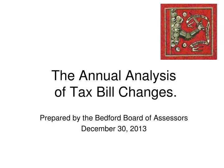 the annual analysis of tax bill changes