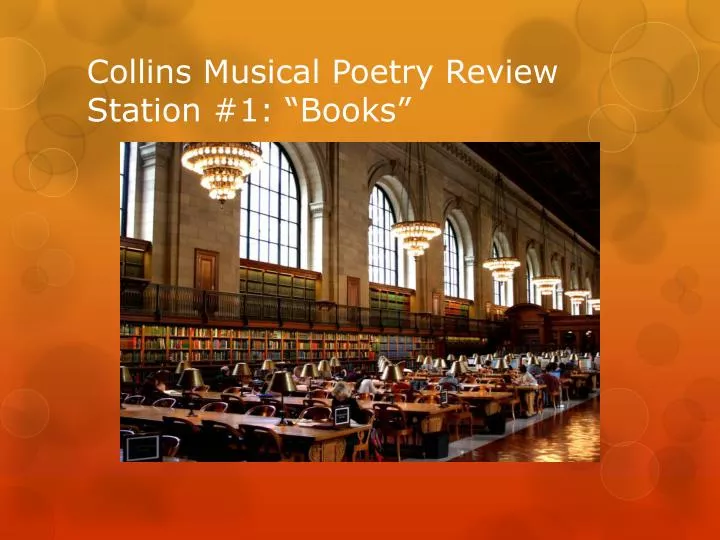 collins musical poetry review station 1 books