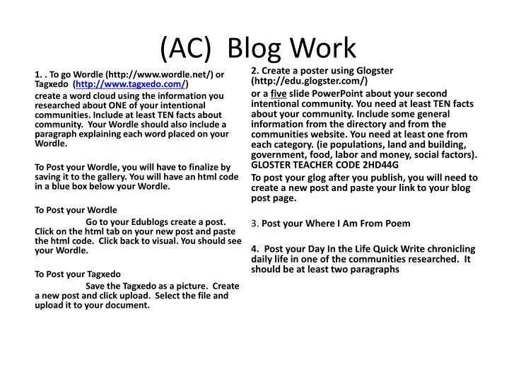 ac blog work