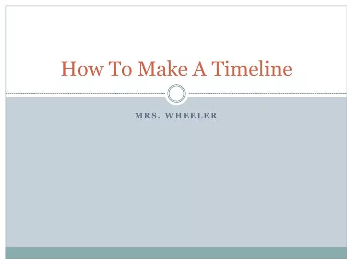 how to make a timeline