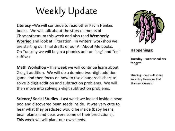weekly update
