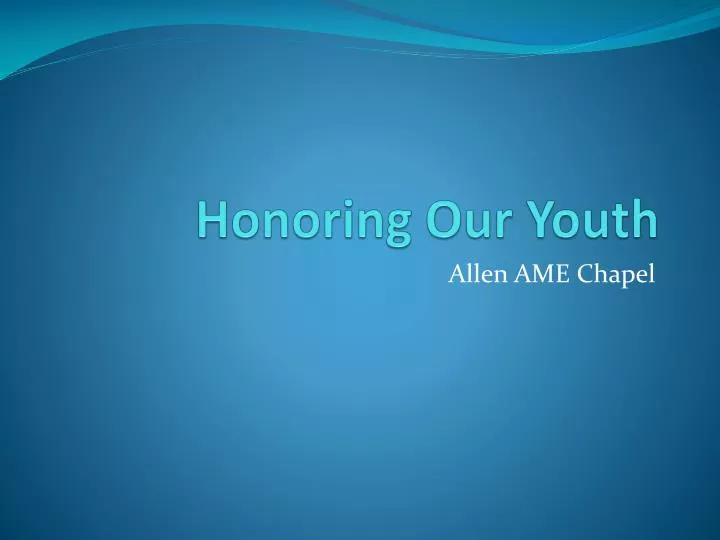 honoring our youth