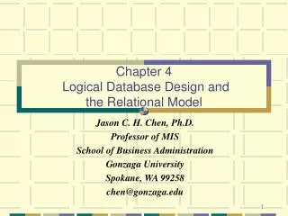 Chapter 4 Logical Database Design and the Relational Model