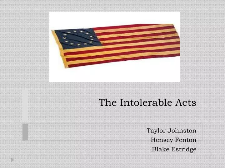 the intolerable acts
