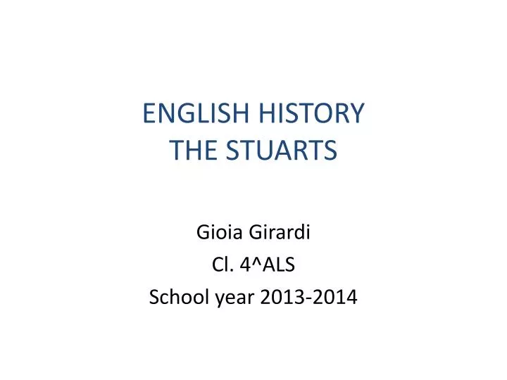 english history the stuarts