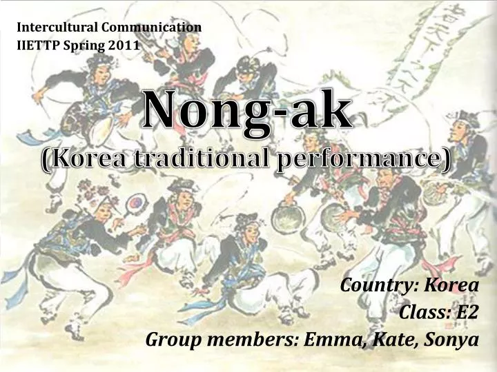 nong ak korea traditional performance