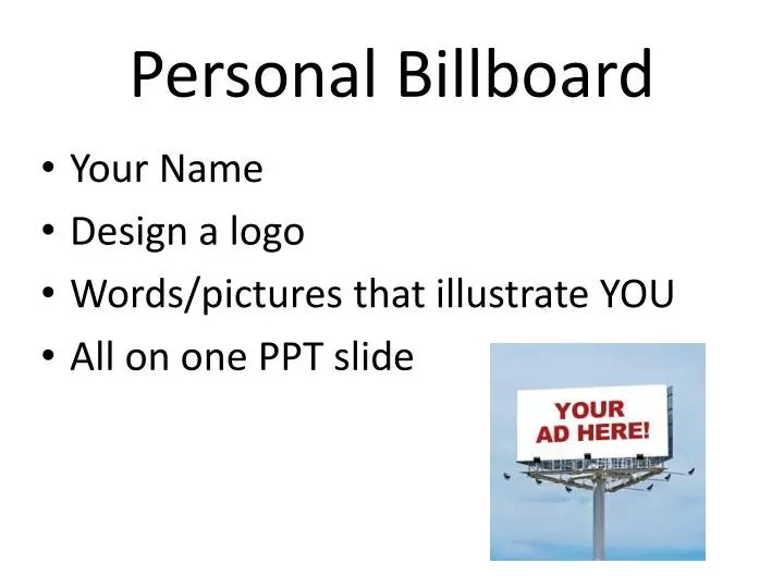 personal billboard