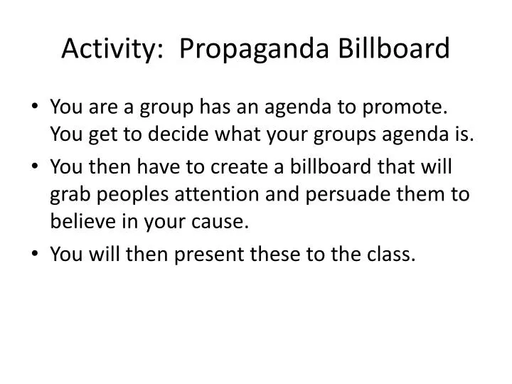 activity propaganda billboard