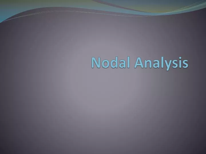 nodal analysis
