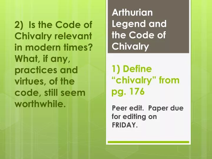 1 define chivalry from pg 176