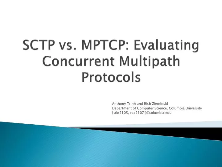 sctp vs mptcp evaluating concurrent multipath protocols