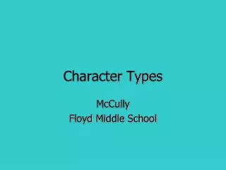 Character Types