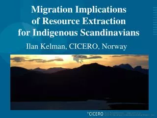 Migration Implications of Resource Extraction for Indigenous Scandinavians