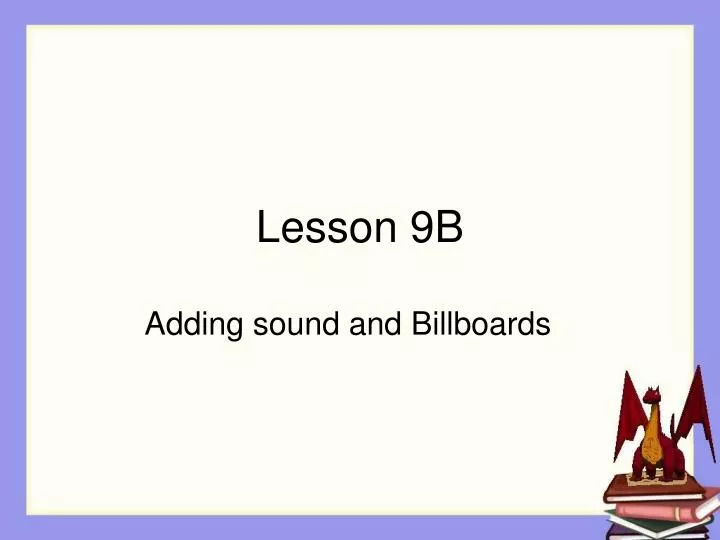 lesson 9b