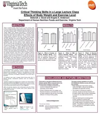 Critical Thinking Skills in a Large Lecture Class Effects of Body Weight and Exercise Level