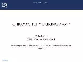 Chromaticity during ramp