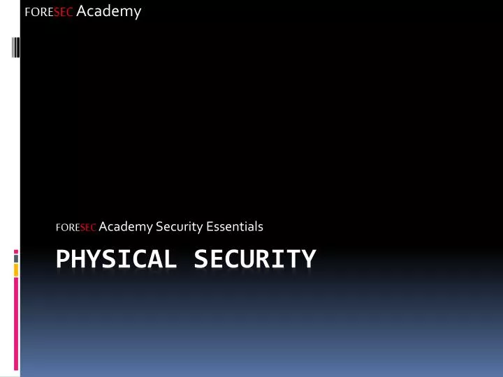 fore sec academy security essentials
