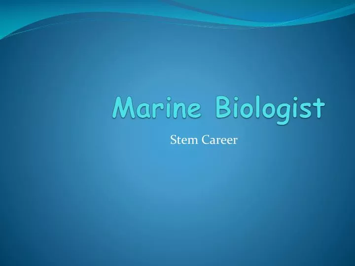 marine biologist