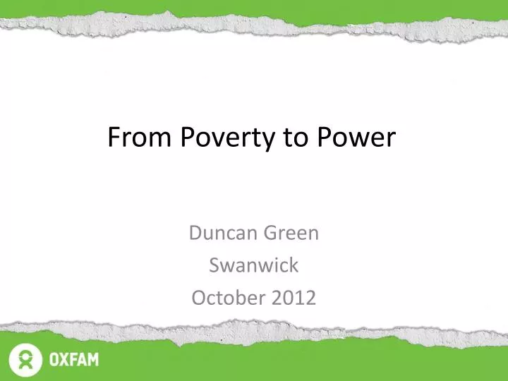 from poverty to power